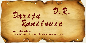 Darija Ranilović vizit kartica